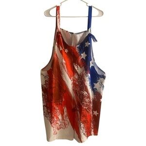 Patriotic Women's overall romper American flag 🇺🇸 3xl NWOT